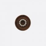 PERLES Silver-Plated and Walnut Candle Holder