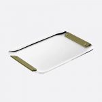 CLUB Stainless Steel Rectangular Tray Imperial Green - 32x23cm
