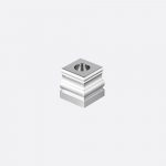 PERSPECTIVES Small Chrome Aluminium Candle Holder