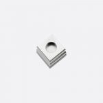 PERSPECTIVES Small Chrome Aluminium Candle Holder