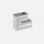 PERSPECTIVES Large Chrome Aluminium Candle Holder N°1