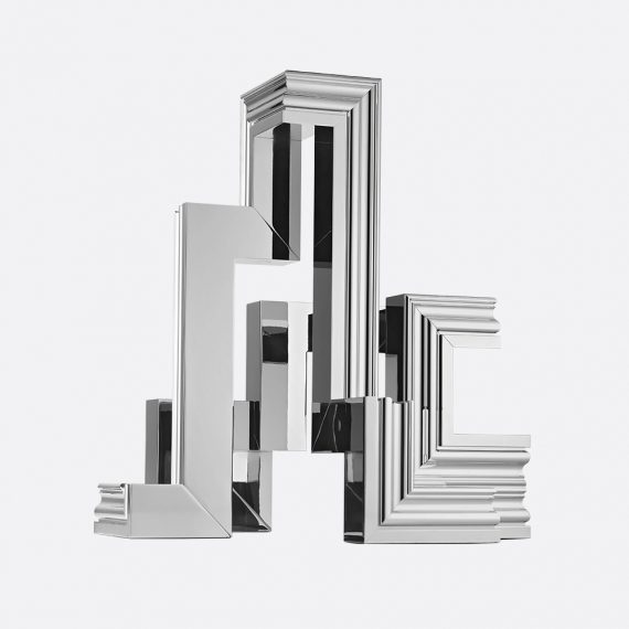 Christofle ホワイト金縁皿２枚組 ガラス皿 ガラス製プレート 金縁 φ15cm 366080