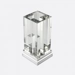 PERSPECTIVES Glass & Chrome Aluminium Vase