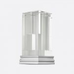 PERSPECTIVES Glass & Chrome Aluminium Vase