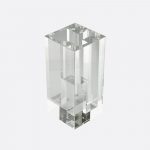 PERSPECTIVES Glass & Chrome Aluminium Vase