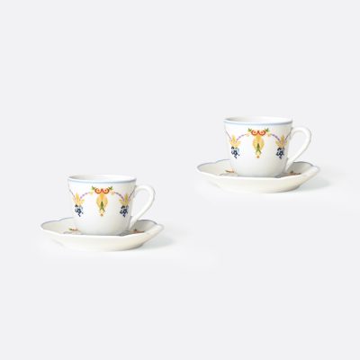 TRIANON Moka cup and saucer gift box 6 cl (set of 2)