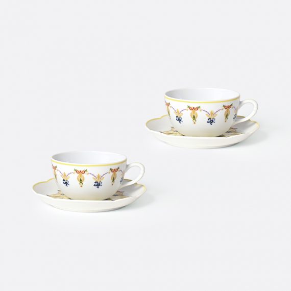 TRIANON Tea cup and saucer gift box 15 cl (set of 2)