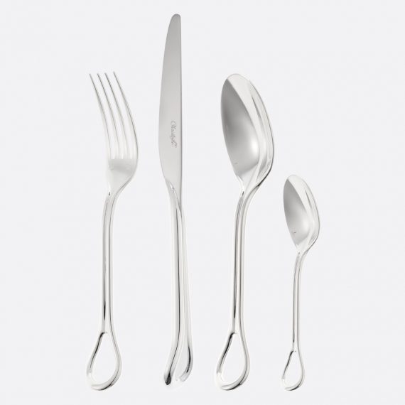 CARROUSEL 48-Piece Silver-Plated Flatware Set with storage box