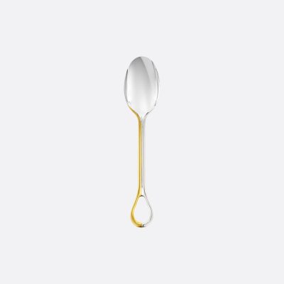 CARROUSEL Partially Gilded Silver-Plated Dessert Spoon
