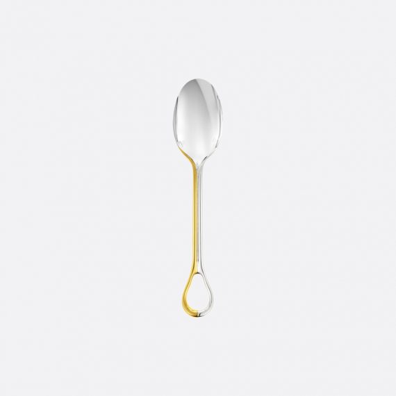 CARROUSEL Partially Gilded Silver-Plated Dessert Spoon