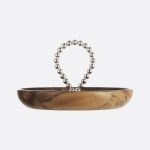 PERLES Silver-Plated and Walnut Bowl - 17 cm