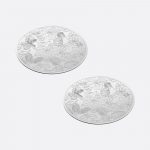 BOUQUET GIVRÉ Set of 2 Stainless Steel Glass Coasters