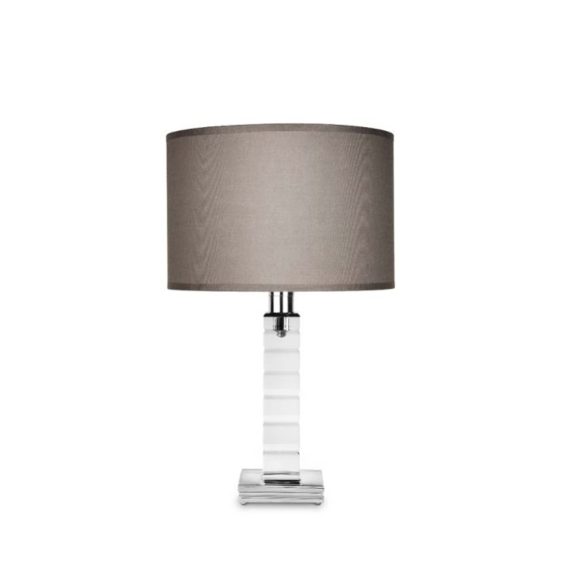 ADIANTE FLANNEL-GREY LAMPSHADE TABLE LAMP