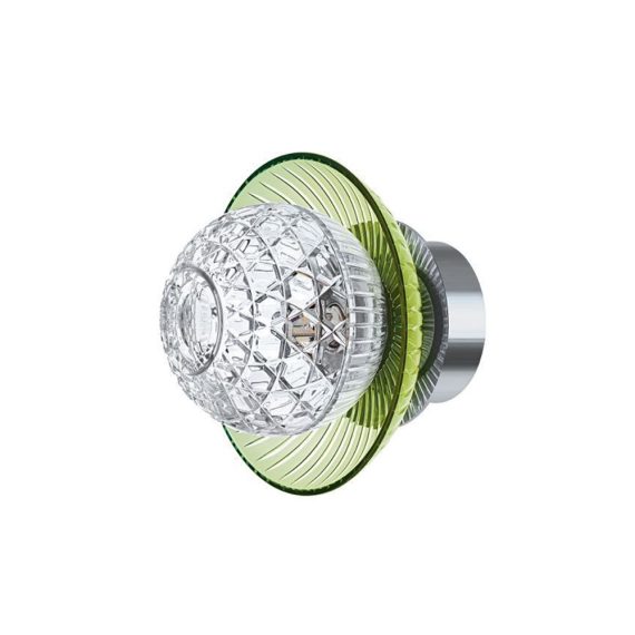 ROYAL CHARTREUSE-GREEN CUP STAINLESS STEEL FINISH IP44 SCONCE