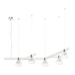 FOLIA 5-LIGHT 45° UNIT DARK WOOD PENDANT LIGHT