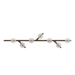 FOLIA 7-LIGHT LINEAR UNIT CLEAR WOOD SCONCE