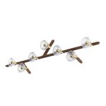 FOLIA 7-LIGHT LINEAR UNIT CLEAR WOOD SCONCE