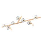 FOLIA 7-LIGHT LINEAR UNIT CLEAR WOOD SCONCE