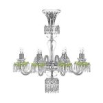 ROYAL 8-LIGHT SHORT CHANDELIER CHARTREUSE-GREEN CUPS