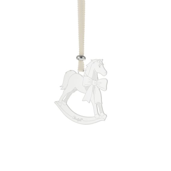 SOUS LE SAPIN Stainless Steel Rocking horse Ornament - 2026 Edition
