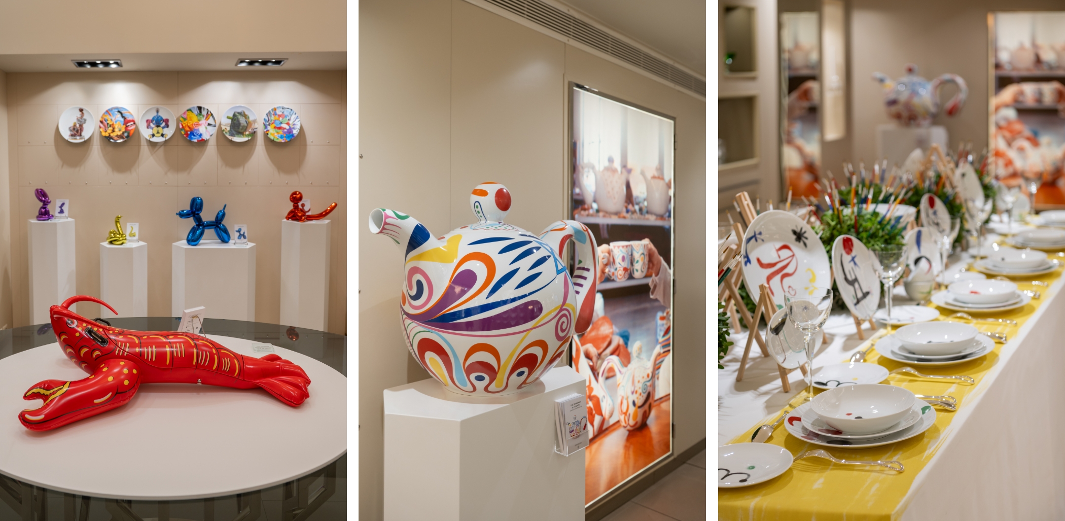 Bernardaud artist creations by Jeff Koons, Joana Vasconcelos and Joan Miró